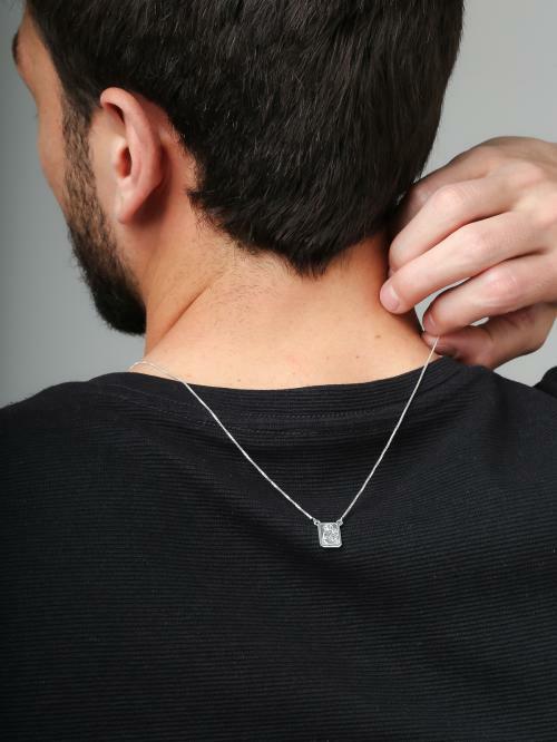 Escapulário de Prata Clássico Masculino