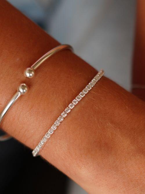 Pulseira de Prata Riviera Zircônias
