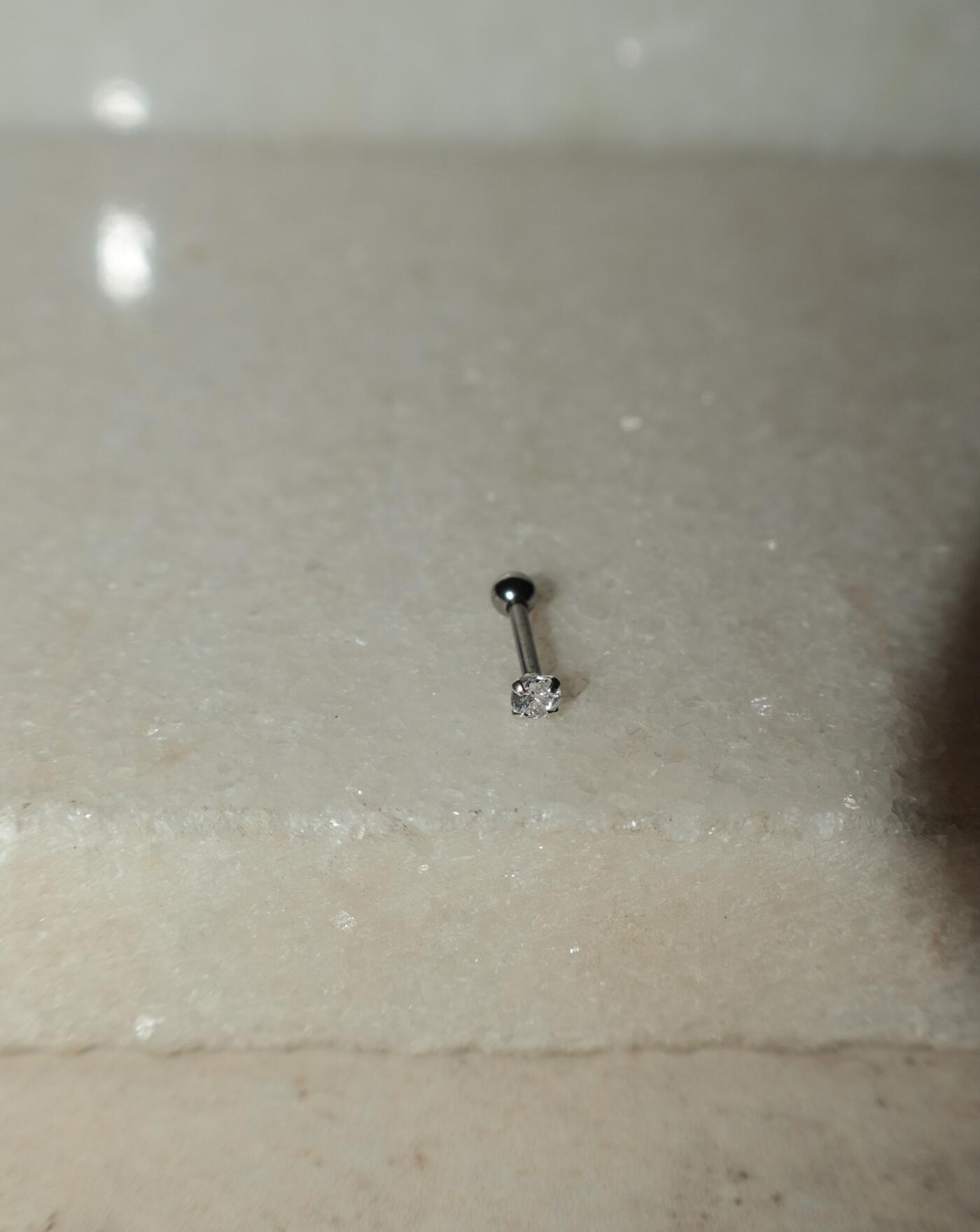 Piercing de Prata Ponto de Luz 3mm