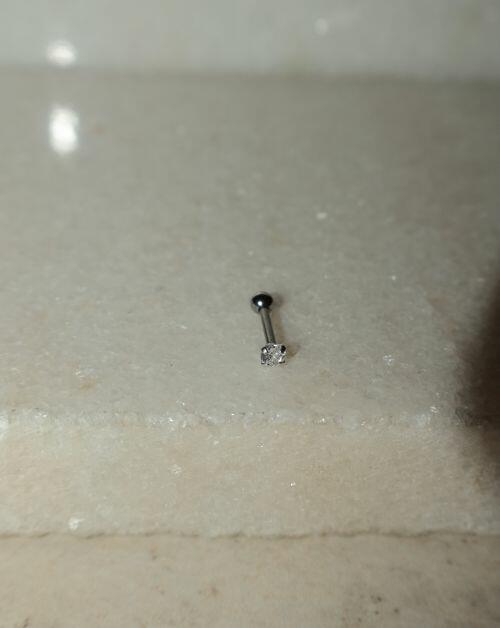 Piercing de Prata Ponto de Luz 3mm