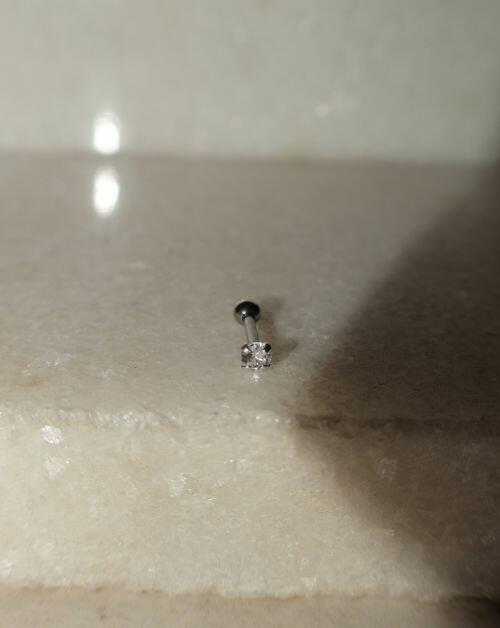 Piercing de Prata Ponto de Luz 3mm