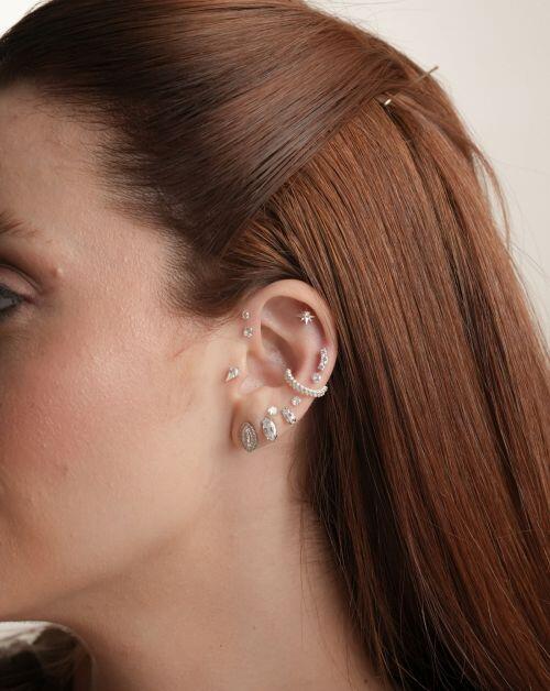 Piercing de Prata Ponto de Luz 2mm