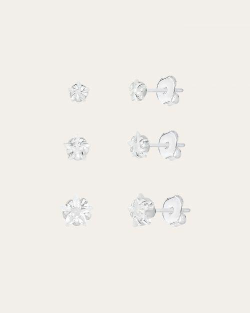 Kit Brinco Trio de Prata�Zirc�nia Estrela