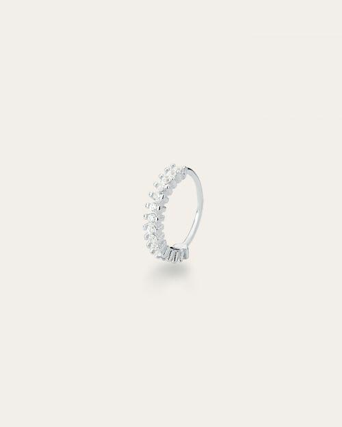 Piercing de Prata Conch Cravejado Torção 12mm