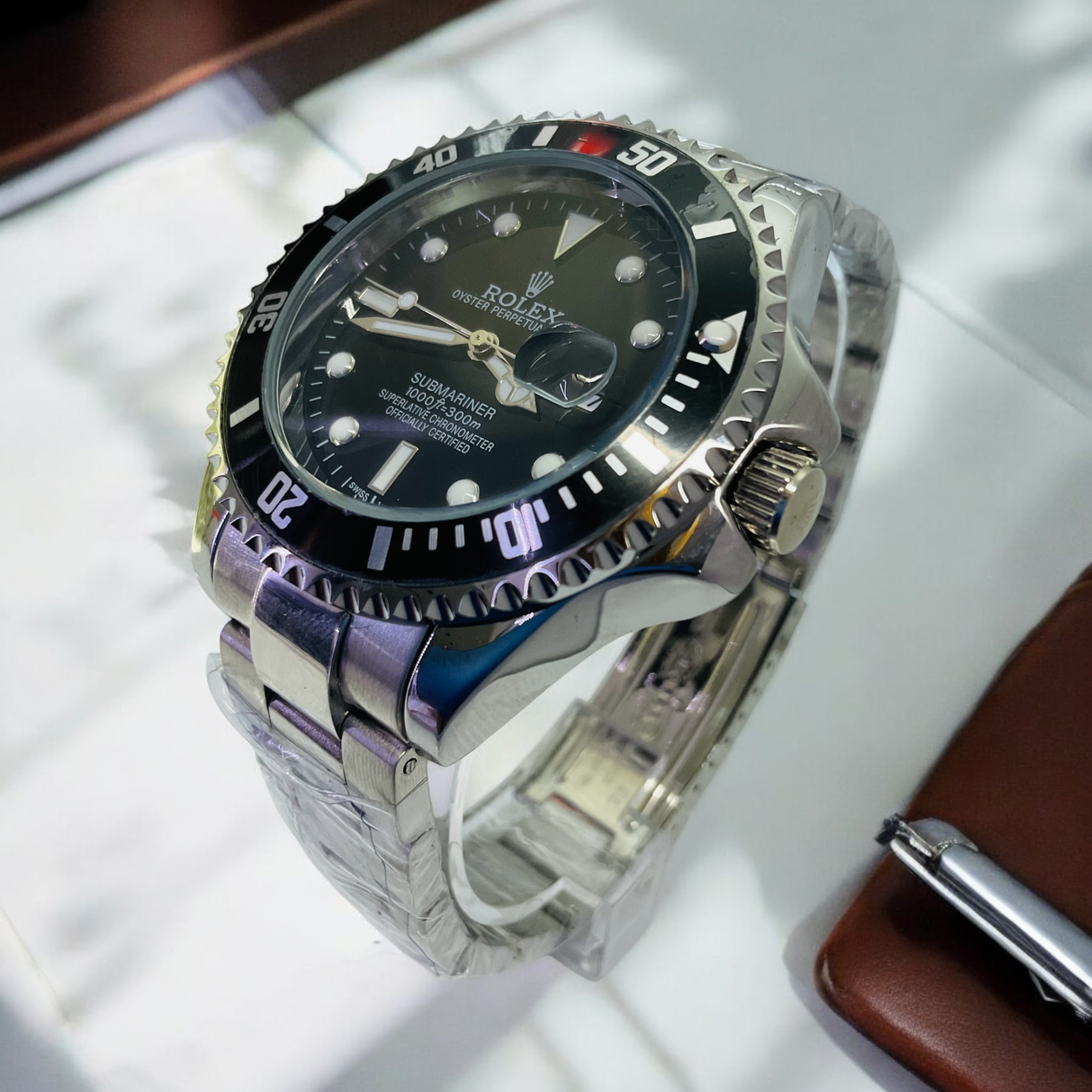 Comprar Relógio Rolex Submariner Prata Preto prova dagua - R$119,99