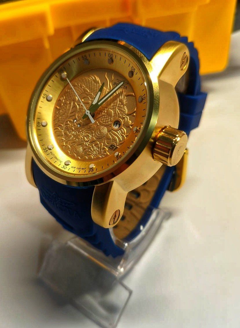 Comprar Relógio Invicta Yakuza Diamante - Dourado pulseira Azul a