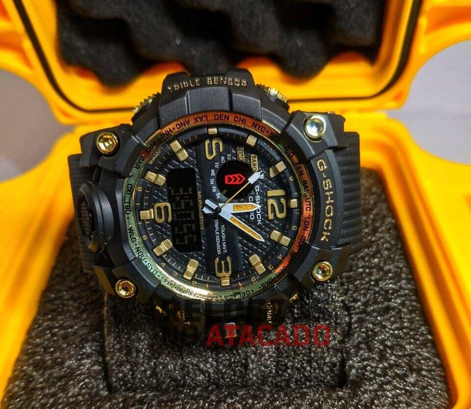 Comprar G-shock mudmaster Preto/Dourado Linha Gold a prova dagua