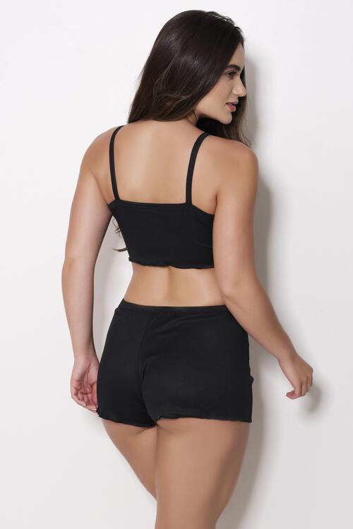 Comprar Baby Doll Cropped Canelado - a partir de R$52,15