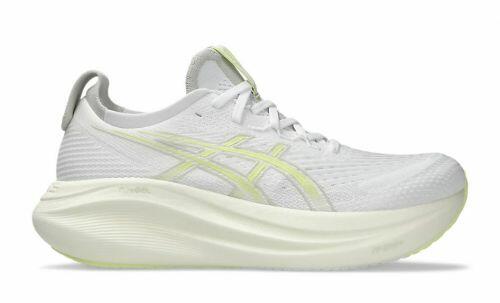 T�nis ASICS GEL Nimbus 27 - Masculino - Branco Gelo e Verde Claro