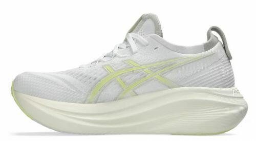 T�nis ASICS GEL Nimbus 27 - Masculino - Branco Gelo e Verde Claro