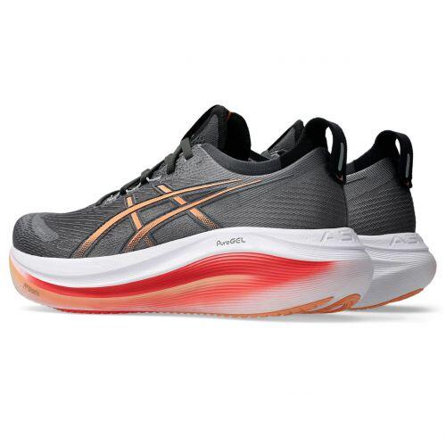 T�nis ASICS GEL Nimbus 27 - Masculino - Cinza com Branco e Vermelho