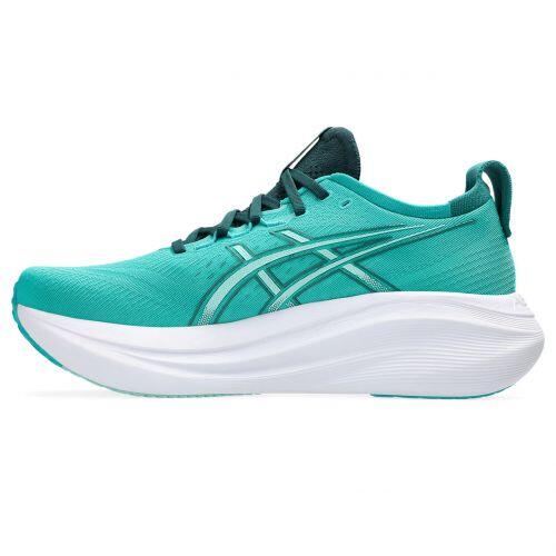 T�nis ASICS GEL Nimbus 27 - Masculino - Turquesa com Branco