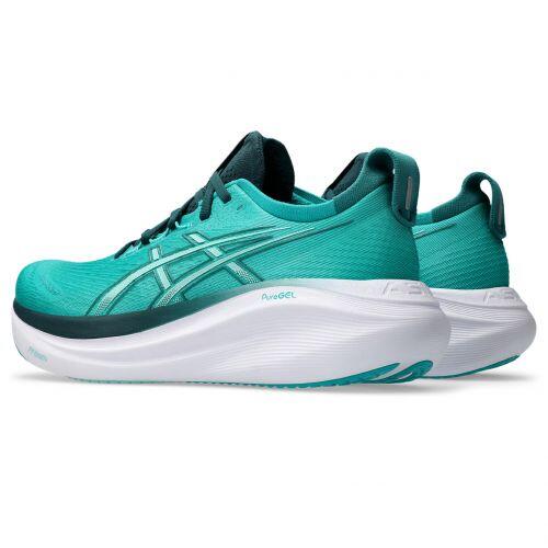 T�nis ASICS GEL Nimbus 27 - Masculino - Turquesa com Branco