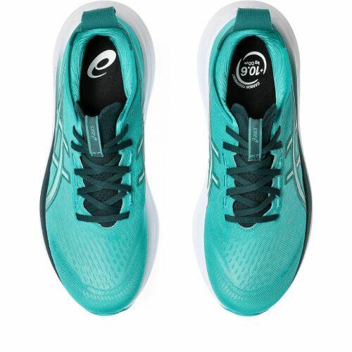 T�nis ASICS GEL Nimbus 27 - Masculino - Turquesa com Branco