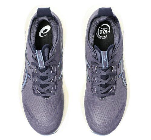 T�nis ASICS GEL Nimbus 27 - Masculino - Cinza Escuro com Azul