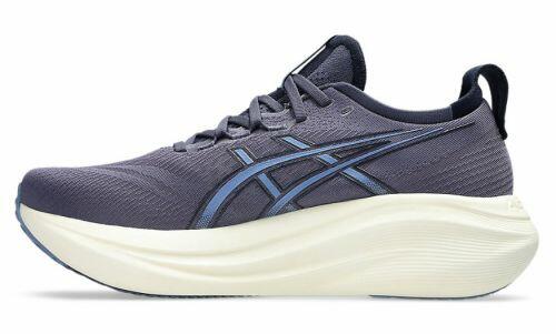 T�nis ASICS GEL Nimbus 27 - Masculino - Cinza Escuro com Azul