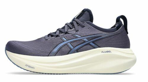 T�nis ASICS GEL Nimbus 27 - Masculino - Cinza Escuro com Azul