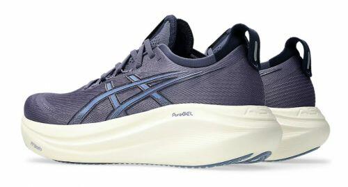 T�nis ASICS GEL Nimbus 27 - Masculino - Cinza Escuro com Azul