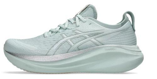T�nis ASICS GEL Nimbus 27 - Masculino - Verde Claro e Prata