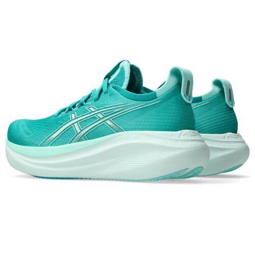 T�nis ASICS GEL Nimbus 27 - Feminino - Turquesa com Branco