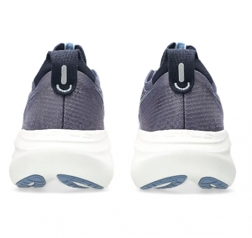 T�nis ASICS GEL Nimbus 27 - Feminino - Cinza Escuro com Azul