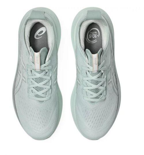 T�nis ASICS GEL Nimbus 27 - Feminino - Verde Claro e Prata
