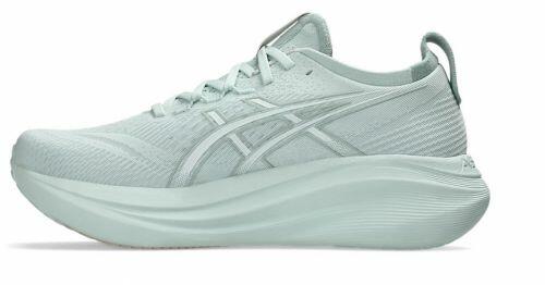 T�nis ASICS GEL Nimbus 27 - Feminino - Verde Claro e Prata