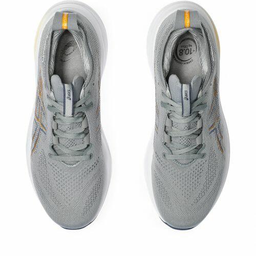 T�nis Asics Gel Nimbus 26 - Masculino - Cinza e Azul Marinho Laranja
