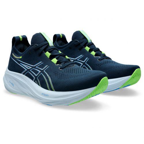 T�nis Asics Gel Nimbus 26 - Masculino - Azul Escuro e Verde