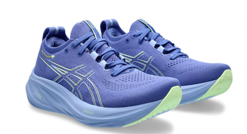 T�nis Asics Gel Nimbus 26 - Feminino - Roxo com Lil�s e Verde