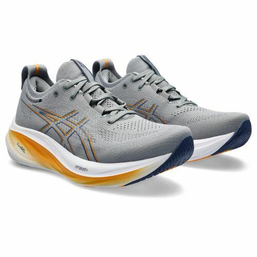 T�nis Asics Gel Nimbus 26 - Feminino - Cinza e Laranja