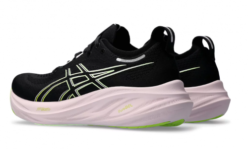 T�nis Asics Gel Nimbus 26 - Feminino - Preto e Verde Claro