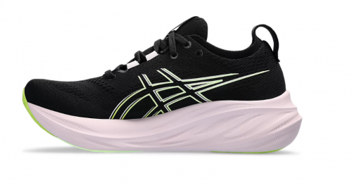 T�nis Asics Gel Nimbus 26 - Feminino - Preto e Verde Claro