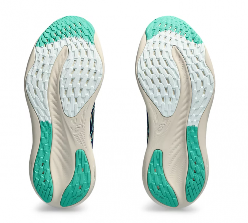 T�nis Asics Gel Nimbus 26 - Feminino - Azul e Verde Claro