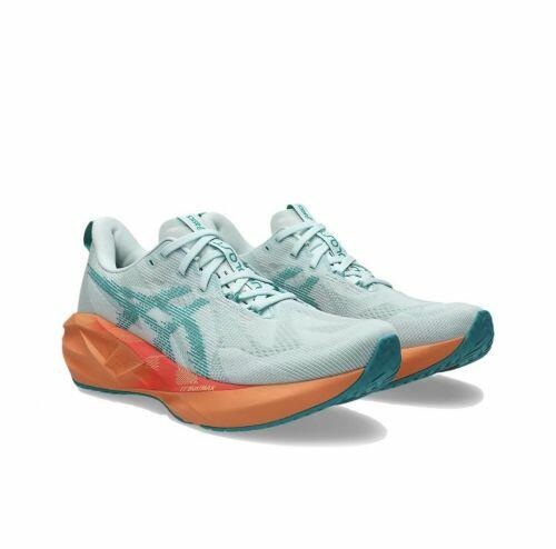T�nis Asics Novablast 5 - Masculino - Verde Claro e Laranja