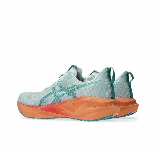 T�nis Asics Novablast 5 - Masculino - Verde Claro e Laranja