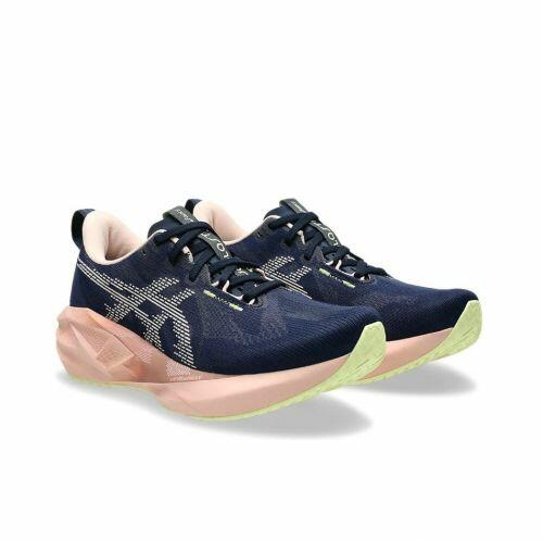 T�nis Asics Novablast 5 - Feminino - Azul Escuro e Rosa