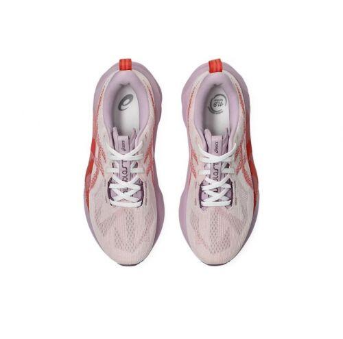 T�nis Asics Novablast 5 - Feminino - Rosa e Vermelho