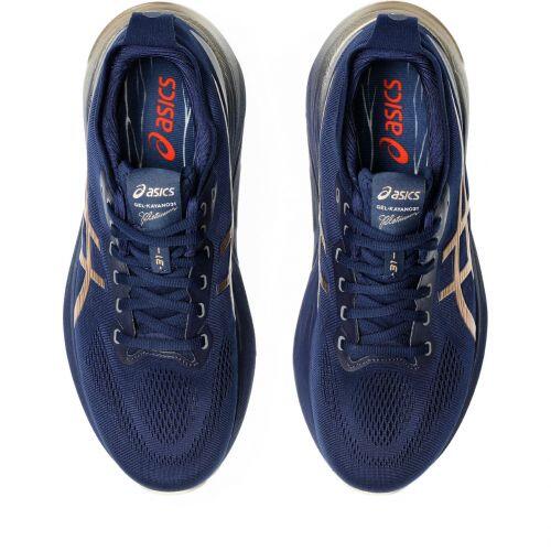 T�nis Asics Gel Kayano 31 Platinum - Masculino - Azul Marinho e Dourado