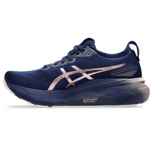 T�nis Asics Gel Kayano 31 Platinum - Feminino - Azul Marinho e Dourado
