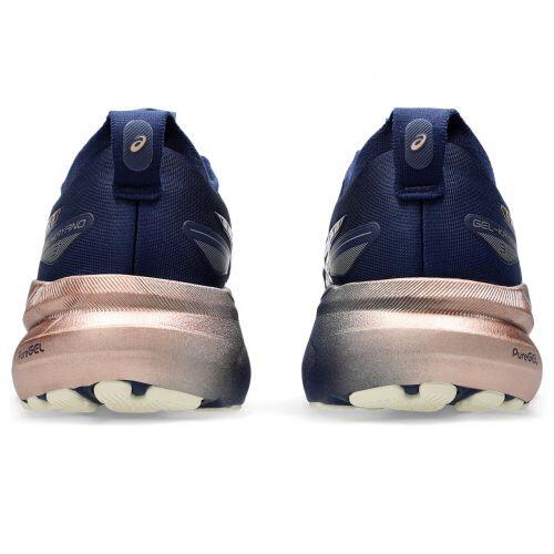 T�nis Asics Gel Kayano 31 Platinum - Feminino - Azul Marinho e Dourado