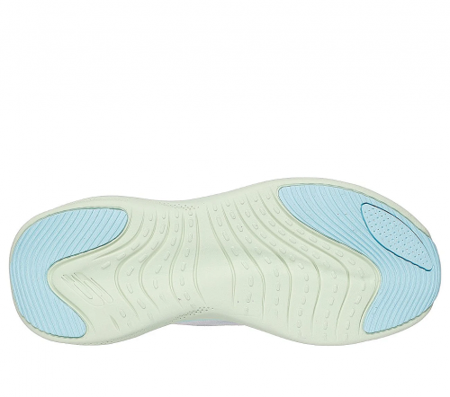 T�nis Skechers Feminino Skech Cloud Perfectly Plush - Branco e Azul Claro