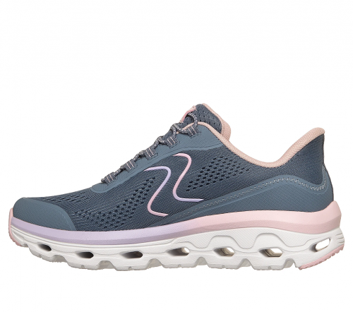 T�nis Feminino Skechers Glide-Step Sole - Azul e Rosa