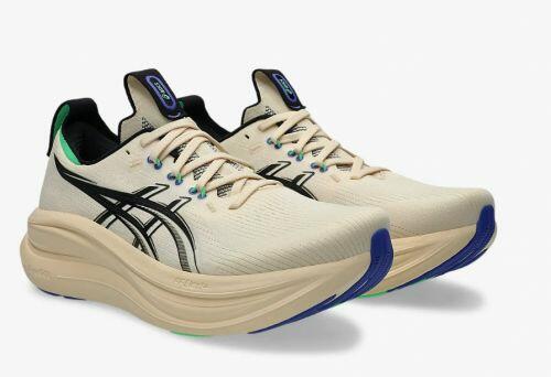 T�nis ASICS GEL Nimbus 28 - Masculino - Bege Preto e Verde