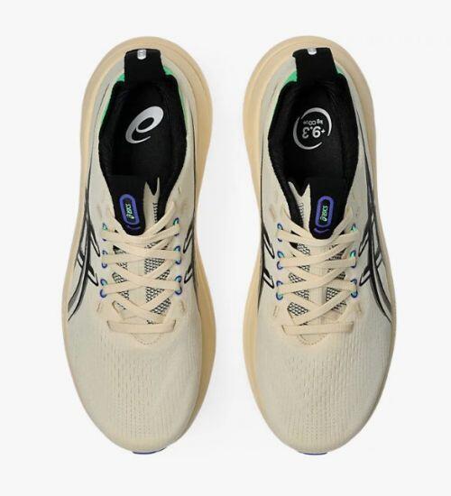 T�nis ASICS GEL Nimbus 28 - Masculino - Bege Preto e Verde