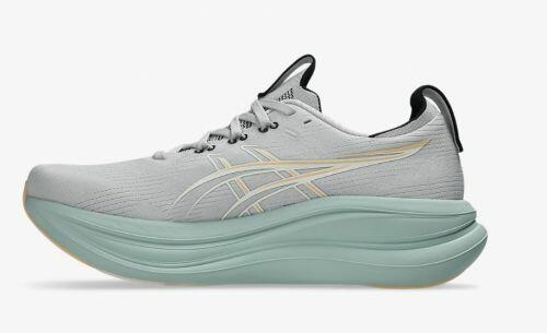 T�nis ASICS GEL Nimbus 28 - Masculino - Cinza e Verde Musgo