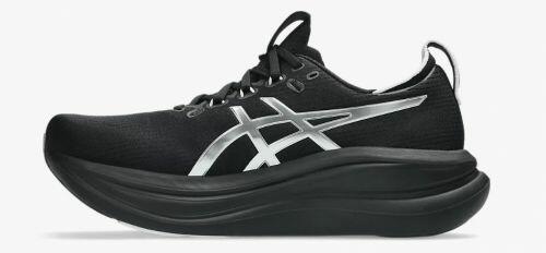 T�nis ASICS GEL Nimbus 28 - Masculino - Platinum Preto e Prata