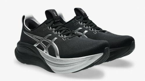 T�nis ASICS GEL Nimbus 28 - Masculino - Platinum Preto e Prata