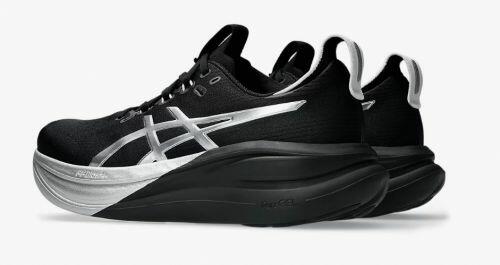 T�nis ASICS GEL Nimbus 28 - Masculino - Platinum Preto e Prata