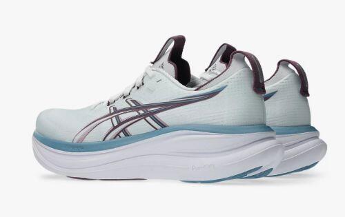 T�nis ASICS GEL Nimbus 28 - Feminino - Branco e Azul Claro